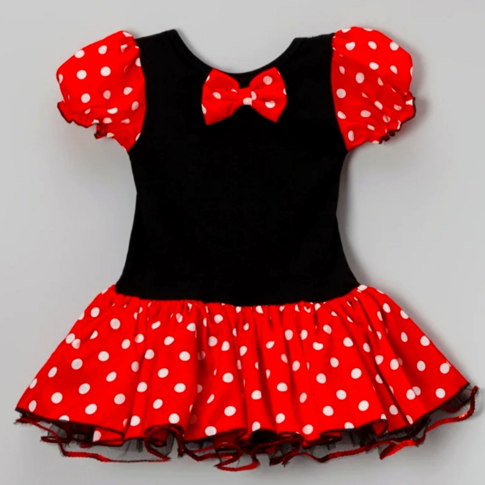 Wenchoice Minnie Mouse Girls Ballet Dress Black, White & Red Size S Used 1 time